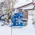 thumbnail image 3 of Drapeau de Jardin Flocons de Neige d'Hiver Let it Snow Drapeau de Cour Extérieur 12 Pouces x 18 Pouces, 3 of 6