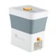 thumbnail image 2 of Dispensador automático de cereales para gatos, cubo de comida con tapa hermética de plástico. gris, 2 of 3