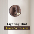 thumbnail image 4 of Access Lighting 70018LED-BRZ Cyprus 2 Swing Arm LED Headboard Wall Lamp, 4 of 7