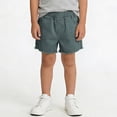 thumbnail image 5 of hengsof Girls Solid Casual Shorts Elastic Waist Cotton Comfort Daily Shorts Summer Fashion Beach Shorts with Pockets, 5 of 8