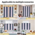 thumbnail image 6 of Navy Blue Pink Striped Kitchen Curtains Small Short 39 Inch Length, Modern Minimalist Ombre Lines Grommet Top Bedroom Living Room Curtains, Light Filtering Cafe Curtain Drapes 2 Panels Set 55''x39'', 6 of 9