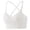 White, variant on Sports Bra for Women Breathable Workout Bra for Gym Wireless Seamless Bralette Lined T-Shirt Bra with Racerback & Built-In Support Adjustable Cross Back Non-Padded Everyday Sports Bra for A-C Cup
