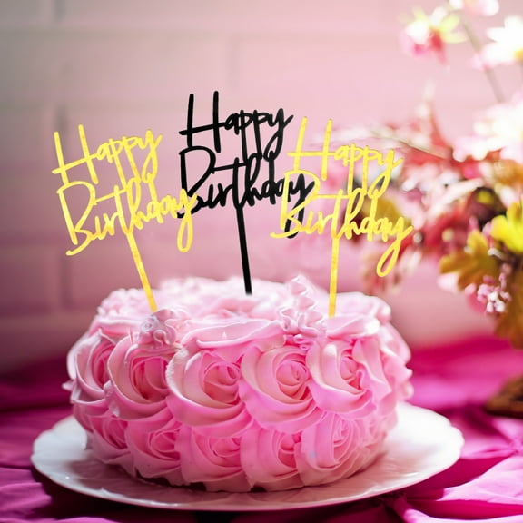 FRCOLOR Assorted Color Acrylic Cake Toppers for Decoration Creates Beautiful Romantic Dessert Toppers 20pcs