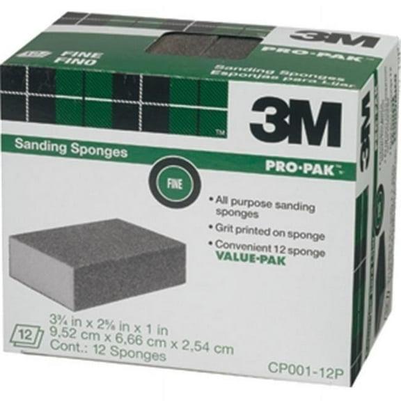 3M General Purpose Sanding Sponge CP001-12P, Block