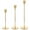 Gold, variant on FSyueyun Matte Black Taper Candle Holders, Set of 3