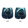 thumbnail image 3 of Pofeuu Undersea Shark Print Women's Athletic Shorts Running Workout Shorts Tummy Control Quick Dry Gym Shorts with Pockets Double layer sports shorts-X-Large, 3 of 7