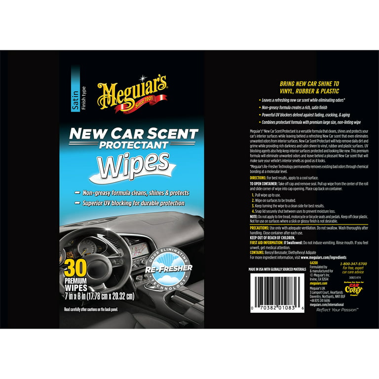 Meguiar's® New Car Scent Protectant Wipes