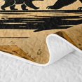 thumbnail image 5 of Manfei Farmhouse Grizzly Bear Quilt Full, Minimalist Rustic Full Bedspread Sets, Brown, Black Reversible, 3 Pieces, 1 Coverlet and 2 Pillowcases, 5 of 7