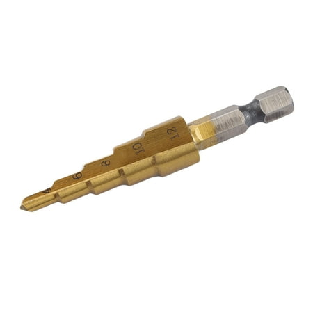 

HSS4241 Gold Ladder Step Drills High-speed Steel Plate Pagoda Drill Hole Tool 4-32/4-20/4-12