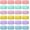 Pastel Round, variant on Pastel Rainbow Mix Color Plastic Tablecloths 6Pcs Disposable Rectangle Table Covers for Bridal Easter Ice Cream Party Decor, 54 x 108 Inch, Multicolor