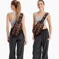 thumbnail image 6 of Sling Backpack,Musical Halloween Icons Pattern Crossbody Bag with Water Bottle Holder,Waterproof Sling Bag for Men/Women with Chest Phone Holder for Hiking,Travel, 6 of 6