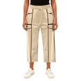 thumbnail image 7 of Delayuji Womens Capri Pants Casual Summer Baggy Wide Leg Pants Elactic Waist Barrel Pants Women With Pockets, 7 of 7