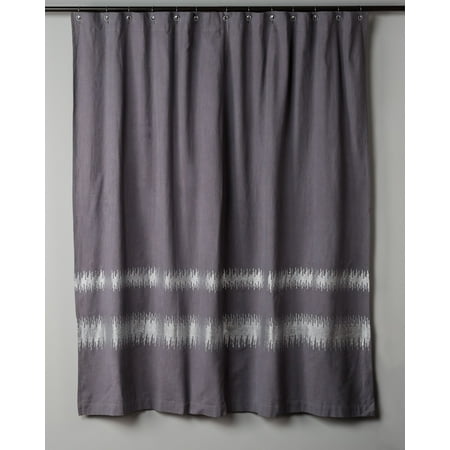 Rizzy Home Foil Printed Cotton Shower Curtain 72 X72 In Charcoal Rizzy Home Foil Printed Cotton Shower Curtain 72 X72 In Charcoal Color