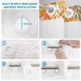 thumbnail image 3 of No Hook Shower Curtain with Built-in Rings - Fall Thanksgiving Washable Waterproof Fabric Bathroom Curtains for Hotel,Rentals, Stall 36 X 72 Inch , Orange Pumpkins Autumn Leaves Floral, 3 of 9