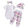thumbnail image 5 of Lovebay Infant Baby Girl Unicorn Bodysuit Pants Headband Hat Clothes Outfit Set 0-18 Months, 5 of 10