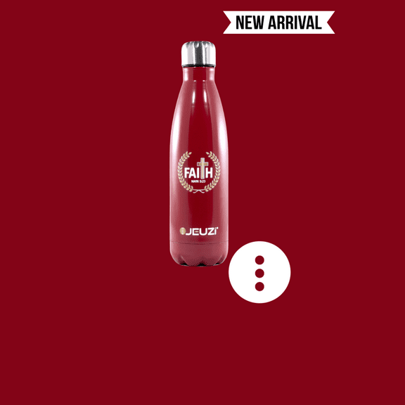 Water Bottle 17oz Insulated Stainless Steel BPA Free, Joy  Red JEUZi-NEW