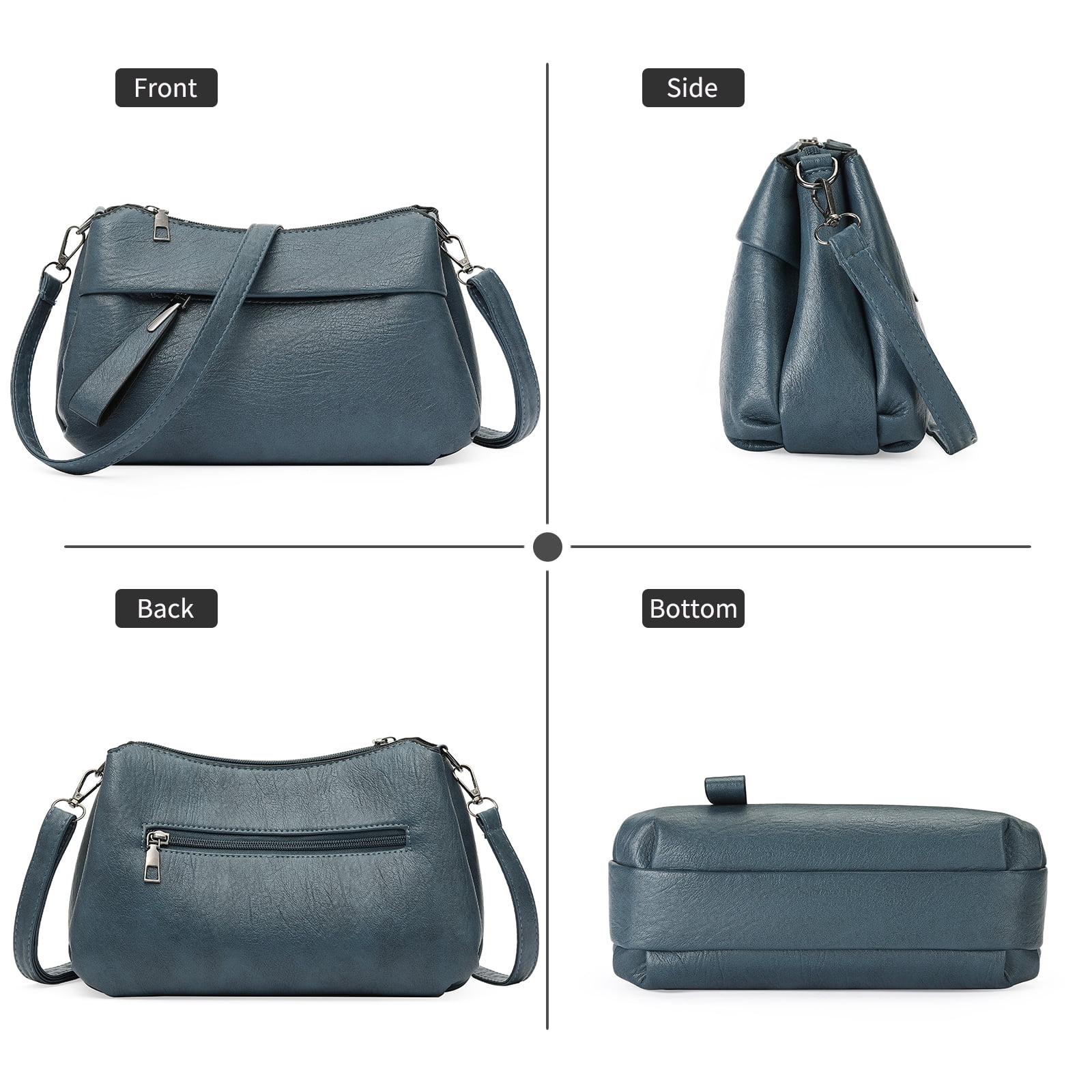 GOIACII Shoulder Bag for Women Leather Purse Crossbody Bag with Adjustable Strap