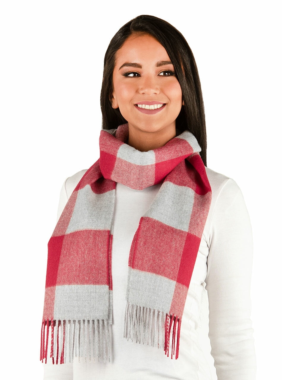 buffalo plaid cashmere scarf