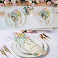 thumbnail image 3 of Easter Cloth Napkins, Spring Colorful Eggs Eucalyptus Leaves Floral Washable and Reusable Dinner Napkins Set of 2, Table Napkin for Kitchen Party Birthday Wedding Hotel Housewarming 20"x20", 3 of 9