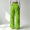 thumbnail image 6 of IYYVV Flannel Halloween Pajama Pants for Women Pumpkin Ghost Print Pjs Pants Fall Winter Soft Loungewear Bottoms Green L, 6 of 6