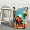 thumbnail image 6 of Fuzoiu Cool Camel Oasis Vibes Print Circular Hamper,Laundry Basket with Handle,Collapsible Laundry,Dirty Clothes Storage Basket,for Bedroom Bathroom Dorm Living Room-Medium, 6 of 6