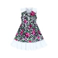 thumbnail image 1 of Girls Dress Flower Button Front Cotton Sundress 3 Years, 1 of 5