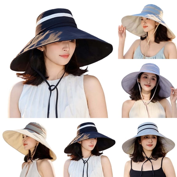 Kcolen Sun Hat for Women Packable Wide Brim Sun Hat for Women with Zipper Fully Light Blocking Design for Sun