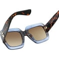 thumbnail image 3 of FEISEDY Oversized Square Sunglasses Multi Tinted Glitter Frame Stylish Inspired B2276, 3 of 16