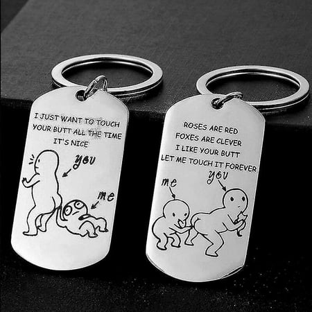 Funny Cartoon Keychain Prank Toys Valentines Day Gift For Girlfriend  Boyfriend Party Favors Prank Letters Personalised Gifts 2pcs-set | Walmart  Canada