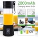 thumbnail image 4 of Licuadora para Batidos y Smoothies: Taza de licuadora exprimidora de viaje de tamaño personal con USB recargable pequeña mini licuadora eléctrica individual para jugo comida para bebés gimnasio viajes JM, 4 of 5