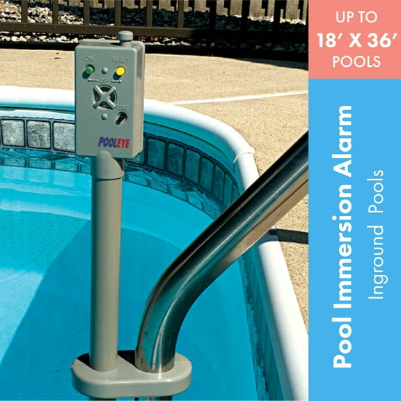 PoolEye PE20 Inground Safety Pool Alarm, Battery-Powered Water Motion Sensor, Complete Poolside Alarm System