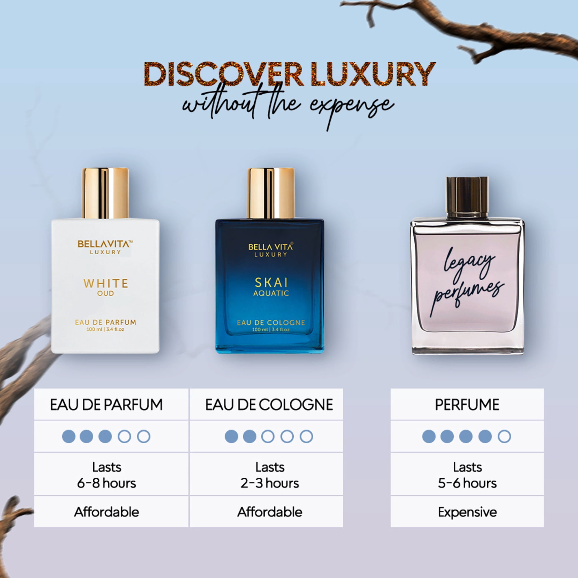 Bellavita Luxury White OUD Unisex Perfume 100Ml | Premium Arabic Men and Women Perfumes | Notes of Artemisia, Musk, Oud Vetiver and Freesias | Exquisite Unisex Arabian Perfume for Women & Men