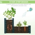 thumbnail image 4 of Outsunny 2 Tier Raised Garden Bed Galvanized Steel Planter Box, Green, 4 of 10
