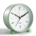 thumbnail image 1 of Reloj despertador analógico, reloj pequeño súper silencioso de 4 pulgadas con luz nocturna, funciona con pilas, diseño simple, estilo antiguo, decoración ideal, para dormitorio, mesita de noche, escri, 1 of 5