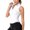 White, variant on Hauaitttt Women Sleeveless Athletic Tank Top Shirts Full Zip up Tshirt for Yoga Running Fitness Exercise Nylon Tops Women Womens Tops Athletic Women Spaghetti Strap Top Bed Top 2 X Tops Women 4 Set