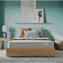 Beauty Sleep Slumberscape 12.5" Hybrid Plush Mattress Low Profile Set - Hybrid; Fiberglass-Free