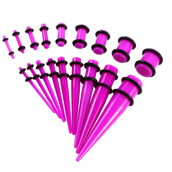 18 Pieces Ear Gauges Stretching Taper 14G-00G Expanders