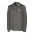 thumbnail image 2 of Men's Cutter & Buck Gray Detroit Tigers Big & Tall Advantage Eco Pique DryTec Tri-Blend Long Sleeve Polo, 2 of 3