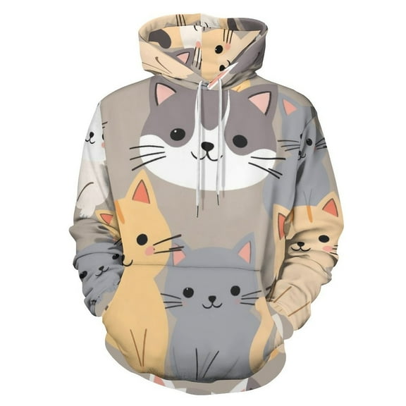 Cute Cartoon Cats Men's Women New Sweatshirt Hoodie Men's Plus Size Sweatshirt Hooded Sweatshirt 3d Printed Street Men's Cloth