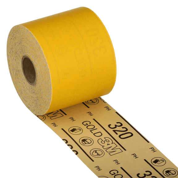 3M Stikit Gold Sheet Roll 02787, 320, 2-3/4 in x 45 yd (70 mm x 41 m)