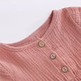 thumbnail image 4 of JTieacloth Girls Long Sleeve Top With Double Layer Hem Ruffle And Coconut Button Front Closure Style Blouse Girls Cute Tops Sizes 12-18 Months, 4 of 6