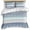Blue, variant on 3 Piece Boho Geometric Duvet Cover Set Twin Size, Microfiber Comforter/Quilt Cover with Corner Ties and 2 Pillowcases, Turquoise Green Brown Tribal Stripes All Season Soft Bedding with Zipper Closure