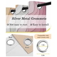 thumbnail image 6 of Pink Coastal Beach Blackout Curtains, Light Blocking Print Window Curtains, Country Romantic Simple Sea Waves Thermal Insulated Window Drapes for Living Room Kitchen Cafe 2 Panels, 84"W x 84"L, 6 of 9