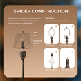 thumbnail image 5 of Small  Lamp Shade For Table Lamps 6X10X7.5", AEELLEEA  Metal  Floor Lampshades With Tree Pattern, Medium  Black Barrel Lamp Shades Cover For Home Decoration Spider, 5 of 8