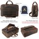thumbnail image 4 of Masa Kawa Maletín De Cuero Vintage Para Hombres Estuche Para Computadora Portátil De 17 Pulgadas Viajes De Negocios Trabajo Messenger Cross Body Bolsos De Hombro Marrón, 4 of 5