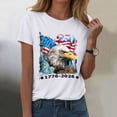 thumbnail image 2 of Duqingm Patriotic Tops for Women Pretty Flag Heart 1776 2026 July 4th 250th Birthday T-Shirt White,3XL, 2 of 7