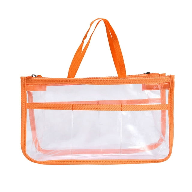 EVA Cosmetic Case for Women with Zipper Design Perfect for Home Use Orange Travel Toiletry Bag 1PC