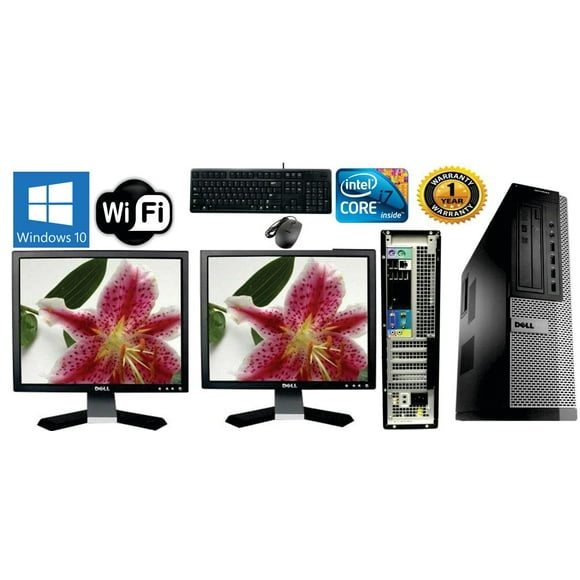 Desktop Computer Dual Monitors