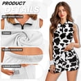 thumbnail image 5 of Yuyamidu White Cow Print Golf Dress for Women Comfort Sports Activewear Dress with 2 Pockets Built in Shorts Comfortable Womens Golf Clothes Size M, 5 of 7