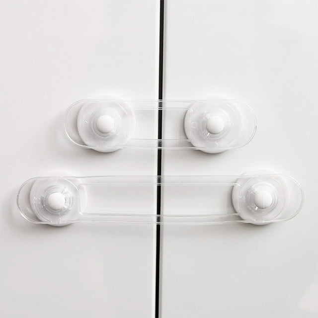 unbranded 12Pcs Transparent Ps Rectangular Drawer Lock Baby Proof Cabinet Locks For Furniture And Cabinets